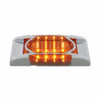 16 LED Reflector Light (Clearance/Marker) With Chrome Bezel - Amber LED/Amber Lens