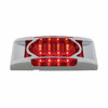 16 LED Reflector Light (Clearance/Marker) With Chrome Bezel - Red LED/Red Lens