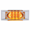 16 LED Reflector Light (Clearance/Marker) With Chrome Bezel - Amber LED/Clear Lens