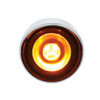 3 High Power LED 1" Light (Clearance/Marker) With Visor - Amber LED/Amber Lens