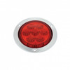 7 LED 4" Round SS Flange Light (Stop, Turn & Tail) - Red LED/Red Lens
