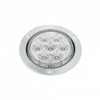 7 LED 4" Round SS Flange Light (Stop, Turn & Tail) - Red LED/Clear Lens