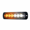 6 High Power LED Super Thin Directional Warning Light - Amber & White LED (Bulk)
