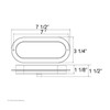22 LED 6" Oval Flange Mount GloLight (Turn Signal) - Amber LED/Clear Lens