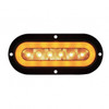 22 LED 6" Oval Flange Mount GloLight (Turn Signal) - Amber LED/Clear Lens