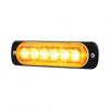 6 High Power LED Super Thin Directional Warning Light - Amber LED (Bulk)