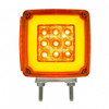 53 LED Double Stud Double Face GloLight With Side Marker (Turn Signal) Passenger - Amber & Red LED/Amber & Red Lens