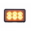 6 High Power LED Rectangular Warning Light With Bracket - Amber LED (Bulk)