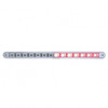 14 LED 12" Auxiliary Warning Light Bar With Bezel - Red LED/Clear Lens