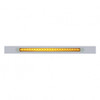 Chrome Top Mud Flap Plate With 23 SMD LED Light Bar & Bezel - Amber LED/Amber Lens