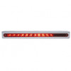 Stainless Light Bracket With 14 LED 12" Sequential Light Bar (Left to Right) - Red LED/Red Lens
