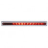 Stainless Light Bracket With 14 LED 12" Sequential Light Bar (Right to Left) - Red LED/Red Lens