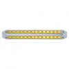 Dual 14 LED 12" Turn Signal Light Bars - Amber LED/Chrome Lens