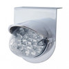 Stainless Light Bracket With 19 LED Reflector Light & Visor - Amber LED/Clear Lens