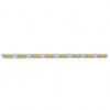 79-1/2" Stainless Bumper Light Bracket With Eight 10 LED Reflector Lights - Amber LED/Amber Lens