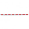 79-1/2" Stainless Bumper Light Bracket With Eight 21 LED Rectangular Lights - Red LED/Red Lens