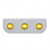 Stainless Light Bracket With Three 3 LED Mini Lights - Amber LED/Amber Lens