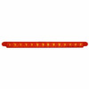 14 LED 12" Sequential Light Bar Only - Red LED/Red Lens (Bulk)