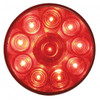 10 LED 4" Round Light (Stop, Turn & Tail) - Red LED/Red Lens