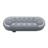12 LED 6" Oval Reflector Light (Stop, Turn & Tail) - Red LED/Clear Lens