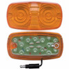 16 LED Rectangular Light (Clearance/Marker) With Single Wire - Amber LED/Amber Lens