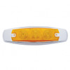 15 LED Rectangular Light With Bezel (Clearance/Marker) - Amber LED/Amber Lens
