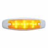 15 LED Rectangular Light With Bezel (Clearance/Marker) - Amber LED/Amber Lens