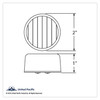 9 LED 2" Round Light (Clearance/Marker) - Amber LED/Clear Lens (Bulk)