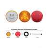 4 LED 2" Round Low Profile Light Kit (Clearance/Marker) - Amber LED/Amber Lens