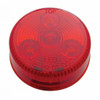 4 LED 2" Round Low Profile Light (Clearance/Marker) - Red LED/Red Lens