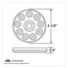 10 LED 4" Round Light Kit (Stop, Turn & Tail) - Red LED/Red Lens