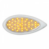39 LED "Teardrop" Turn Signal Light With Bezel - Amber LED/Clear Lens