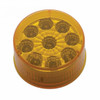 9 LED 2" Round Reflector Light (Clearance/Marker) - Amber LED/Amber Lens (Bulk)