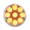 9 LED 2" Round Reflector Light (Clearance/Marker) - Amber LED/Clear Lens (Bulk)