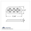 10 LED 6" Oval Flange Mount Light With Bezel (Stop, Turn & Tail) - Red LED/Red Lens (Bulk)