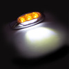 5 LED Reflector Light (Clearance/Marker) With Side Ditch Light - Amber LED/Clear Lens (Card)