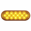16 LED 6" Oval Reflector Turn Signal Light Kit - Amber LED/Amber Lens