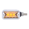 3 LED Straight Mount Double Face Light With Horizontal Visor - Amber & Red LED/Clear Lens