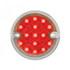 15 LED 3" Reflector Double Face Light Only - Red LED/Clear Lens (Bulk)
