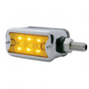 6 LED Dual Function Straight Mount Double Face Light With Bezel - Amber & Red LED/Amber & Red Lens