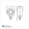 15 LED 3" Dual Function Single Face Light - Amber LED/Clear Lens