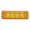 4 LED Reflector Rectangular Light (Clearance/Marker) - Amber LED/Amber Lens