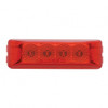 4 LED Reflector Rectangular Light (Clearance/Marker) - Red LED/Red Lens