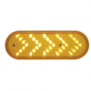 35 LED Reflector Oval Sequential Turn Signal Light - Amber LED/Amber Lens