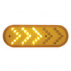 35 LED Reflector Oval Sequential Turn Signal Light - Amber LED/Amber Lens
