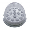 17 LED Watermelon Clear Reflector Flush Mount Kit With Low Profile Bezel - Amber LED/Clear Lens