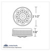 9 LED 2-1/2" Round Pure Reflector Light (Clearance/Marker) - Amber LED/Amber Lens