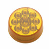 9 LED 2-1/2" Round Pure Reflector Light (Clearance/Marker) - Amber LED/Amber Lens