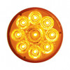 9 LED 2-1/2" Round Pure Reflector Light (Clearance/Marker) - Amber LED/Amber Lens