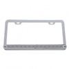 Chrome License Plate Frame With 14 LED 12" Light Bar - Red LED/Clear Lens